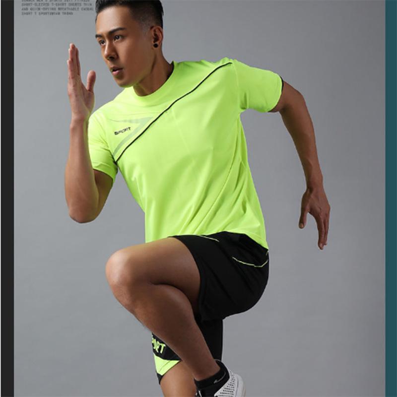 Plus Size Sports Suit Men's Quick-drying Summer Running Sportswear Fitness Training Loose Breathable Casual Suit