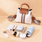 Women Three-layers Waterproof  Crossbody Bag Genuine Leather Hand Bag Multifunction Shoulder Bag