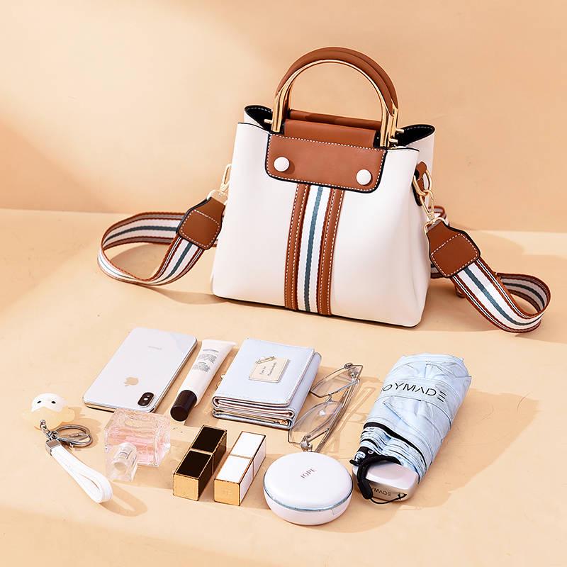 Women Three-layers Waterproof  Crossbody Bag Genuine Leather Hand Bag Multifunction Shoulder Bag