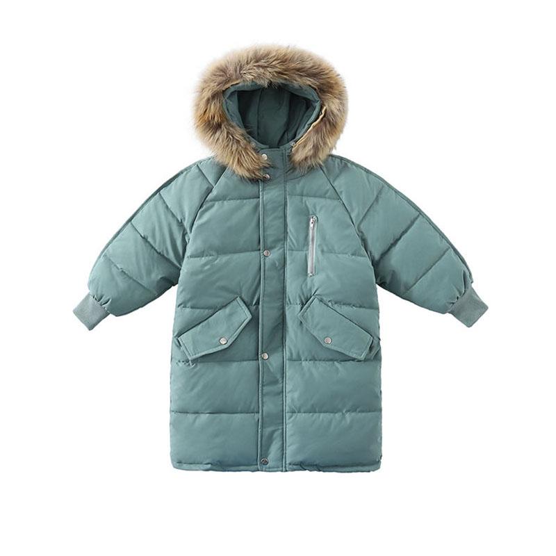 Girls' Warm Winter Padded Jacket Korean Style Padded Coat Children's Mid-length Down Quilted Jacket