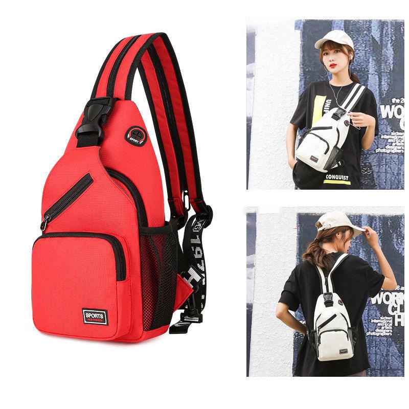 Fashion Ladies Cross-body Chest Bag Backpack Dual-use Large-capacity Male Trendy Brand Korean Version of The Wild Chest Bag Student Shoulder Bag