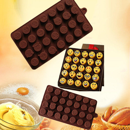 Cake Baking Mold Silicone Emoji Funny Mold DIY Chocolate Candy Candy Fudge Soap Jelly