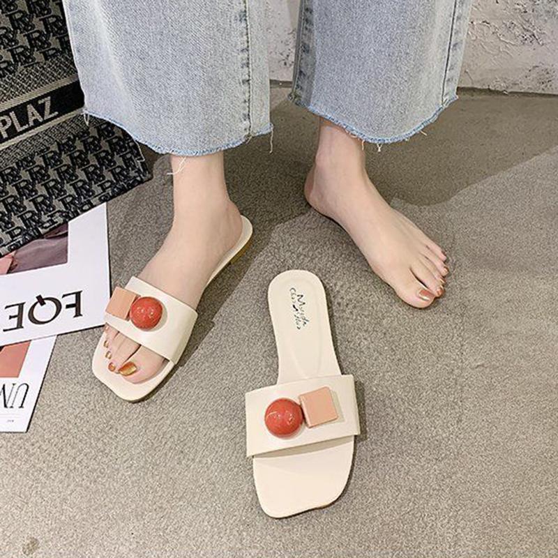 Slippers Women Outdoor Slippers Flat-bottom Slippers Women Outdoor Fashion Beach Sandals and Slippers