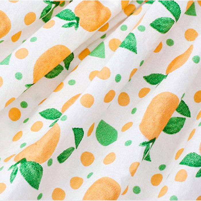 Girl's Back Hollow Out Dress Orange Skirt Children's Sleeveless Skirt Button Korean Baby Broken Flower Princess Skirt