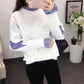 High-quality Fake Two-piece Sweater Female Student Spring and Autumn Loose Girlfriends Harajuku Style Class Uniform Top