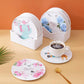 16*16cm European Cartoon Imitation Porcelain Melamine Heat Insulation Coaster Table Mat Kitchen Household Anti-scalding