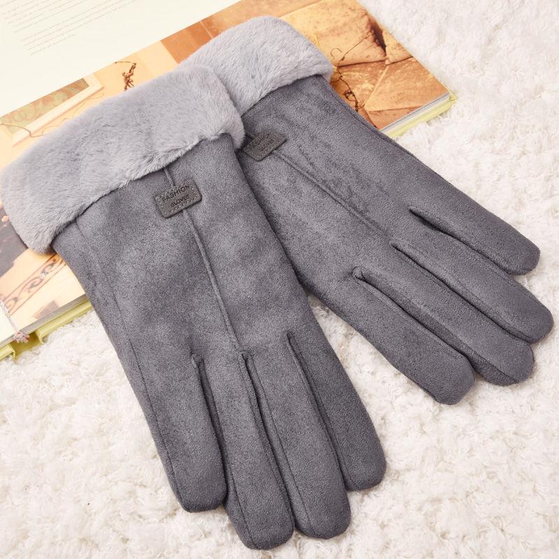 Winter Warm gloves Half-finger gloves Woman fashion gloves Plush Cotton gloves Windproof gloves