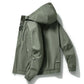 Spring and Autumn Men's Jacket Hooded Coat Colorblock Printing Top Trend Simple Bomber Jacket Zipper Sportwear