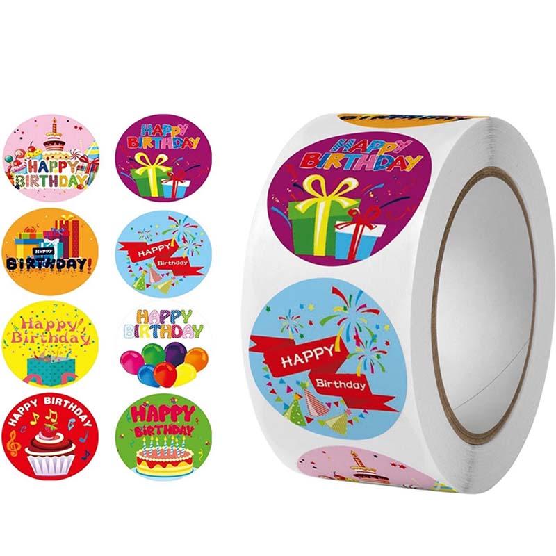 500pcs 4 Styles Thank You Sticker for Seal Labels Round Floral Multi Color Labels Sticker Handmade Offer Stationery Sticker