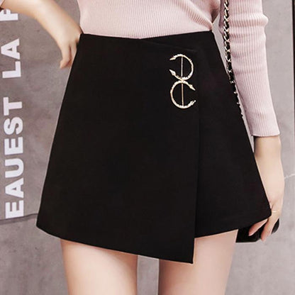 Women High Waist Irregular Skirt Anti-light Office Lady Slim A-line Skirts Bag Hip Skirt