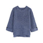 Pofulove 5 Colors Cute Thick Knitted Shirt O-neck Loose Women Blouse Simple Color Splite Sweaters