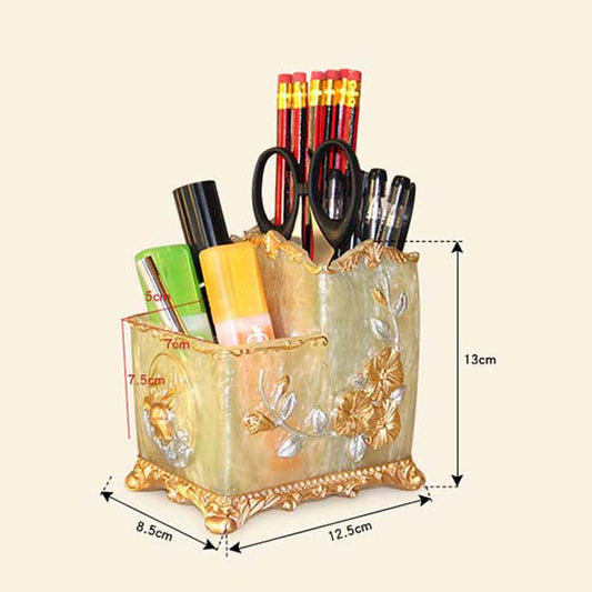 Resin Material Pen Holder Student Desktop Stationery Pen Storage Box
