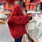 Autumn and Winter Sweater Cardigan Loose and Versatile Lazy Style Thick Knit Sweater Top