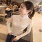 WomenTurtleneck sweater Pullover  long sleeves thick bottoming  slim-fitting Knitted sweater winter