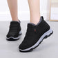 Autumn and Winter Women Plus Velvet Thick Warm Sports Shoes Non-slip Solid Color High-top Sneakers Middle-aged and Elderly Mothers Boots