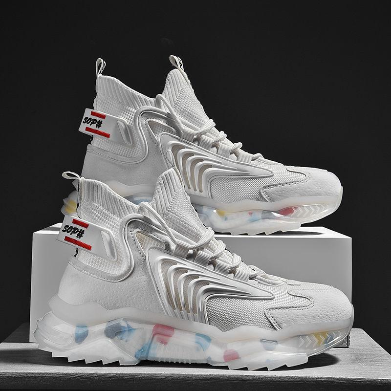 High Top Men's Basketball Shoes Spring Men's Shoes Korean Style Trendy Student Sneakers