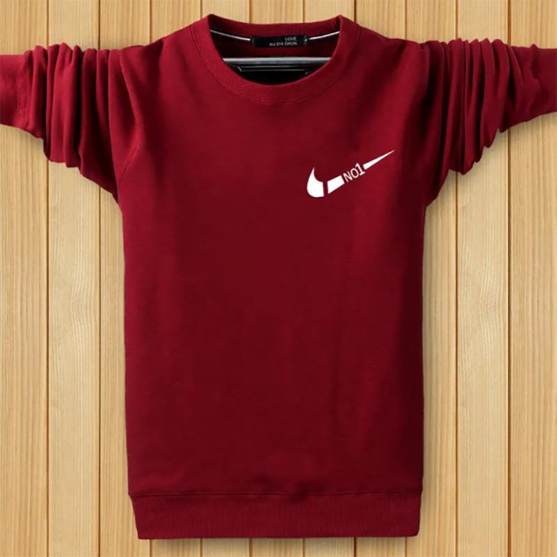 Men's Sweatshirts Thick Youth Warm Pullover Sweater Trendy Handsome Cotton Plus Velvet Long-sleeved Loose Sweater