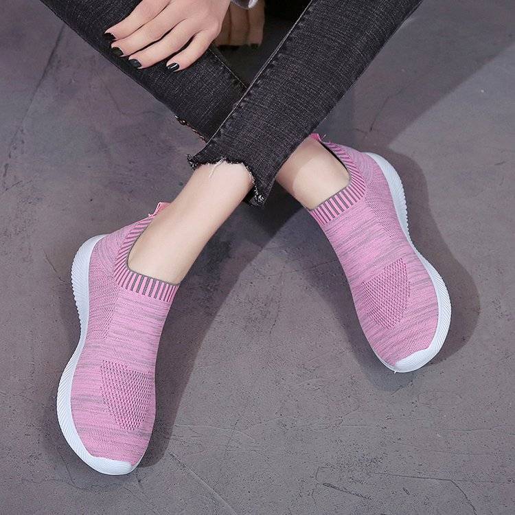 Spring Summer One-step Women's Shoes Mesh Casual Lightweight Sports Running Shoes Lazy Convenient Single Shoes