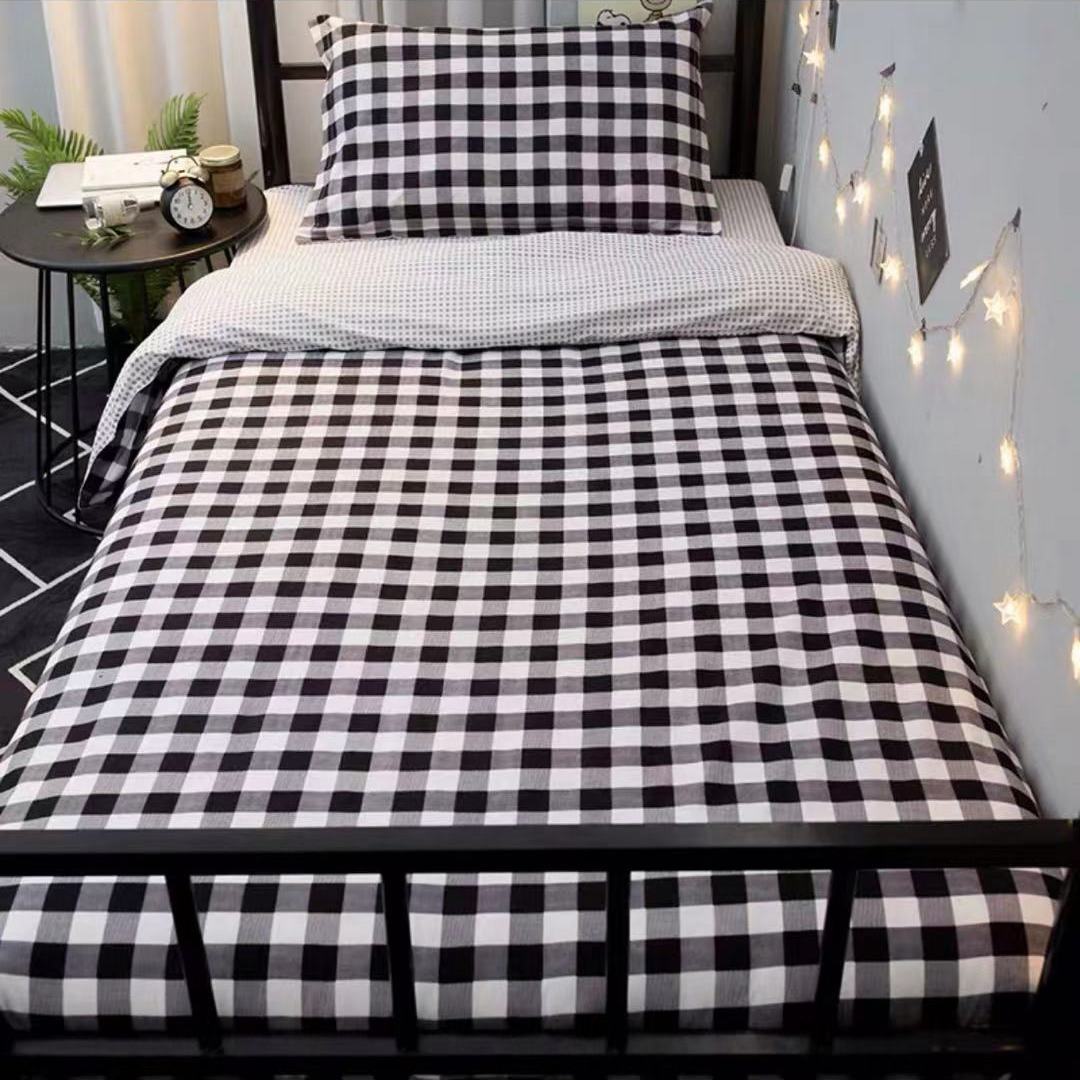 Three-piece Bed Male Dormitory Simple Style Sub-single Quilt Cover Bed Sheet Pillowcase Set