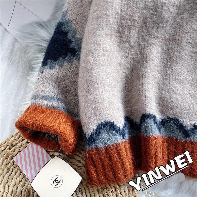 Sweater Women's Winter Thickening Loose and Lazy Wind Autumn and Winter Foreign Style Japanese Pullover Bottoming Sweater