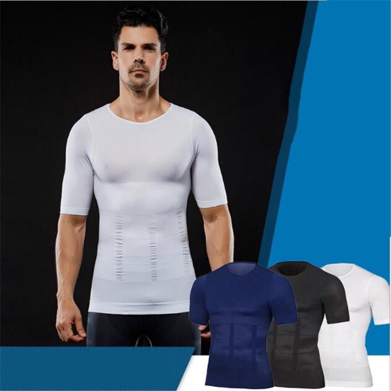 Tight Men's Tight Chest Lose Weight Slim Vest Tops Reduce Belly Stomach Shapewear Posture Corrector