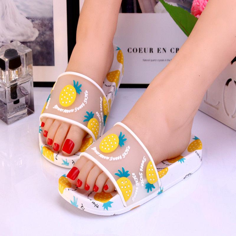 Summer Ladies Cartoon Non-slip Sandals  Slippers Home Soft-soled Bathroom Slippers Cartoon Cute Thick-soled Slippers