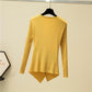 2021 Long-sleeved Cross V-neck Bottoming Shirt Women Autumn and Winter Knit Sweater