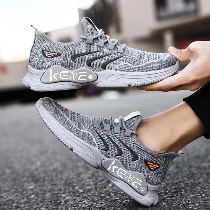 Men's Spring Breathable Flying Woven Men's Sports Shoes Men's Shoes Sports Casual Running Shoes Breathable Men's Shoes
