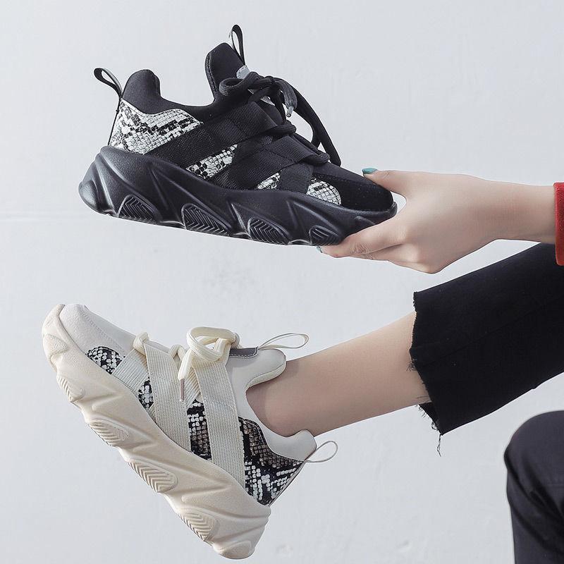 Harajuku Style Spring  Summer Sports Shoes Female Students Korean Sports Shoes Increased Casual Breathable Running Shoes