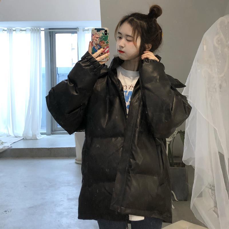 Winter Women's Mid-length Hooded Hand Stuffed Cotton Thick Warm Jacket Women Korean Loose Cotton Coat