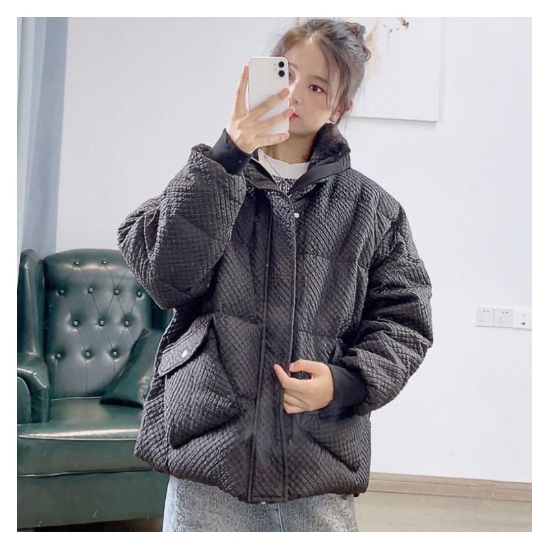 Thick White Duck Down Jacket Ladies Short Stand-up Collar Niche Korean Style