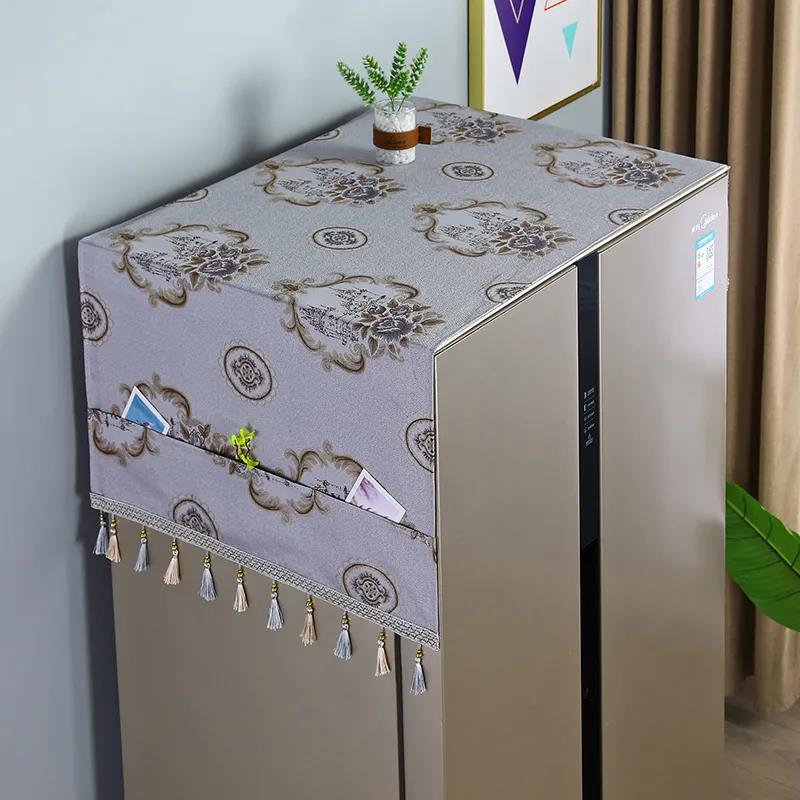 Refrigerator Towel Cover Fabric Waterproof and Oil-proof Thickened Oxford Cloth Cover Universal Refrigerator Towel Cover Cloth