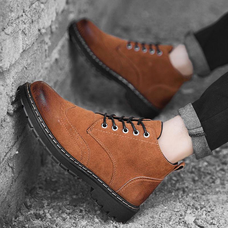 Men's High-top Shoes Short Boots Tooling Military Boots Comfortable Outdoor Martin Boots Men Winter