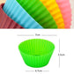 12Pcs Silicone Cupcake Mold Cake Muffin Mold Kitchen Bakeware Maker DIY Baking Non-Stick Heat Resistant Reusable Decorating Tools