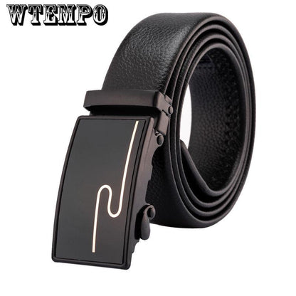 Men's Belts PU leather male luxury strap long belt for men designer belts men Black