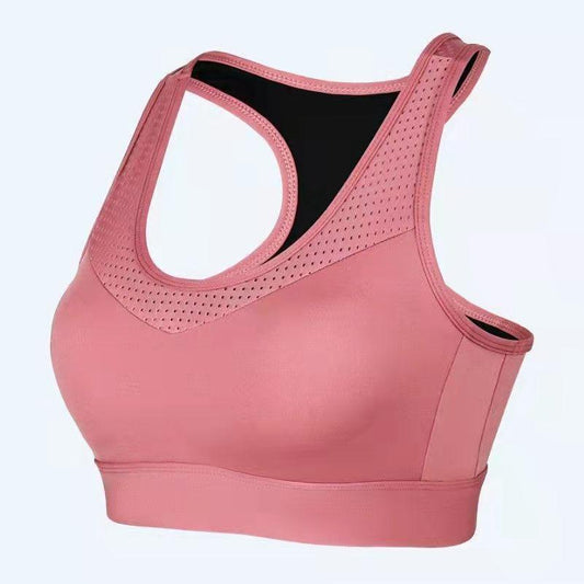 Women's Sports Bra Shockproof Gathering Yoga Vest Adjustable Beauty Back High-intensity Sports Fitness Bra Running Outer Wear Bra Yoga Tank Tops