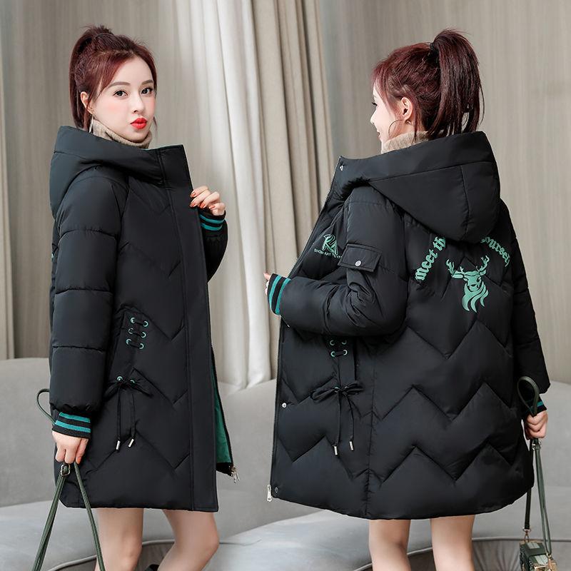 Mid-length Down Down Padded Jacket Women Loose Plus Size Padded Jacket Winter Coat Bread Coat Coat