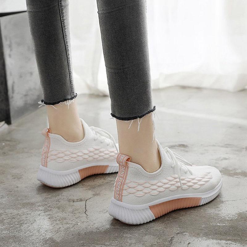 Spring All-match Casual Korean Style Flat Bottom Korean Style Women's Flat Heel Sports Shoes Breathable Running Shoes