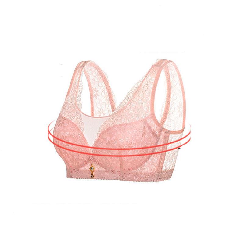 Underwear Women's Bra Non Steel Ring Gathers Anti Sagging Closes Auxiliary Breast Breathable Ultra-thin Bra In Summer