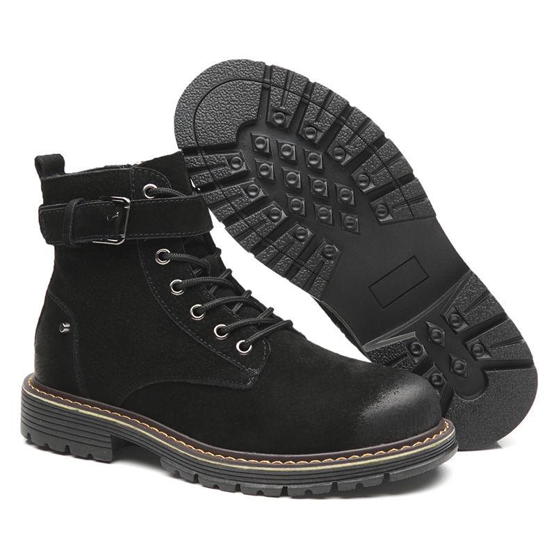 Men's Martin Boots Casual Shoes Men's Retro Leather Shoes Men Ankle Boots British Style Boots