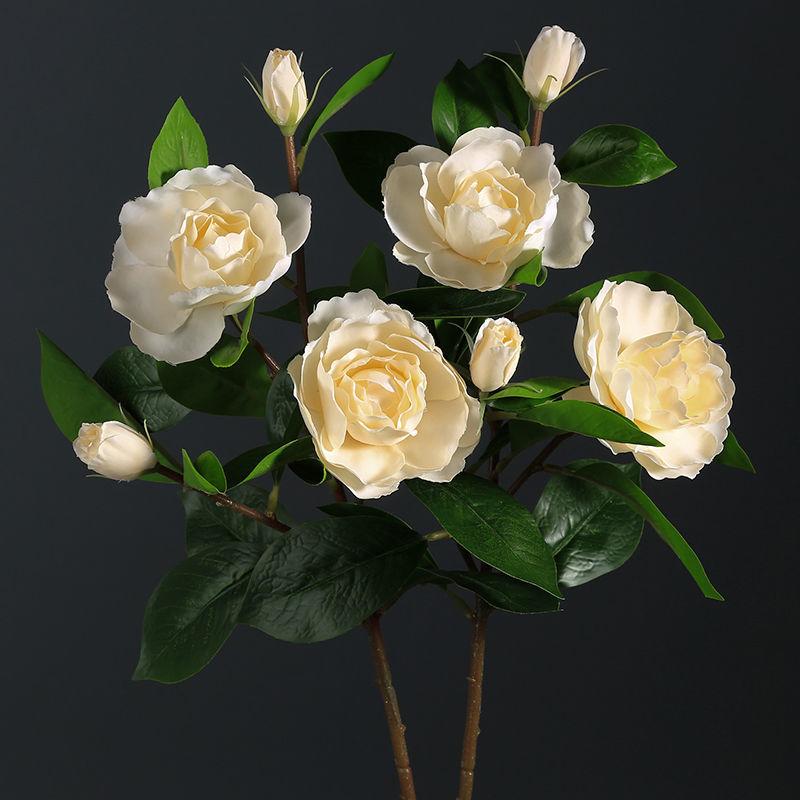 Simulation Gardenia Fake Flower Silk Flower Home Decoration Living Room Dining Table Vase Flower Arrangement Floral Decoration