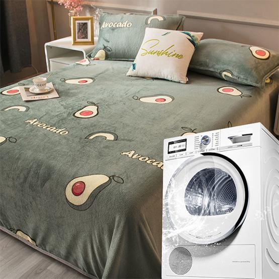 Coral Fleece Sheet Single Piece Plush Thick Blanket Warm Double Flannel Blanket Print Soft Multi-Size Coverlet