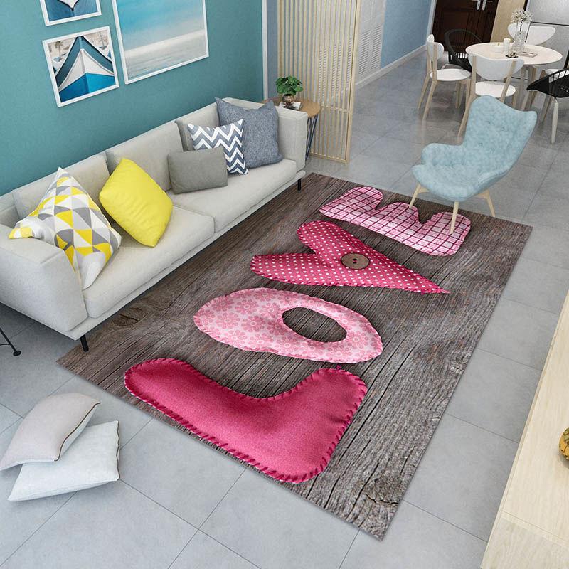 3D Living Room Sofa Floor Mat Carpet Bedroom Full Bed Bedside Crawling Mat Coffee Table Door Mat