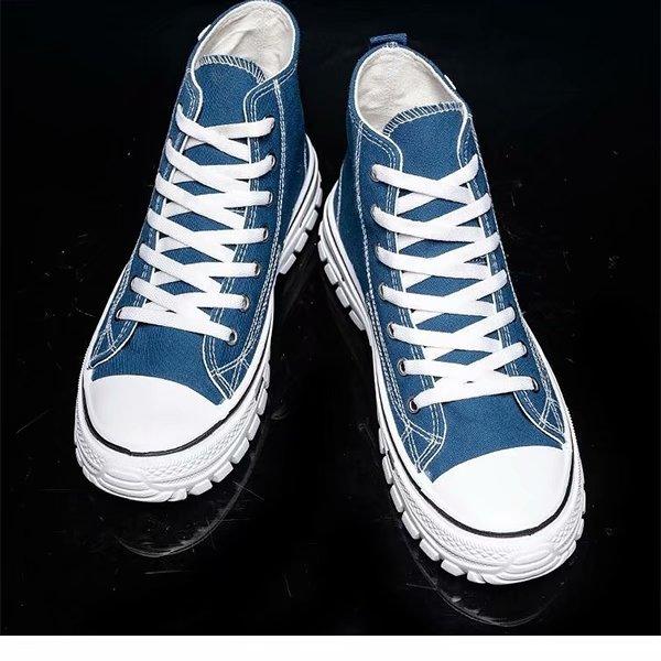 Trending High-top Canvas Shoes Men's Casual Cool Fashion Street Style Shoes Hip Hop Sneakers for Teens