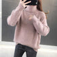 Turtleneck Sweater Women Wear Thick Black Knitted Bottoming Shirt In Autumn and Winter, Casual and Loose Outer Wear