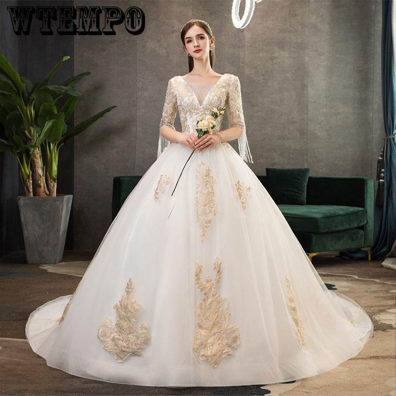Wedding Dress Lace Appliques Bridal Gowns Lace Wedding Gowns Plus size robe de mariee