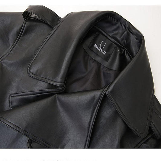 Women's Leather Jacket Autumn and Winter Short Korean Retro Motorcycle Loose Casual Fashion All-match Leather Jacket Small Leather Jacket