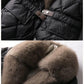 Women's Mid-length Coat, Light and Luxurious Temperament, Large Fur Collar Waist Down Cotton Jacket