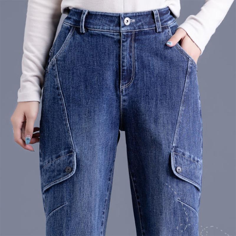 Harlan Jeans Women's Spring and Autumn High Waist Straight All-match Loose Casual Show Thin Radish Dad Pants Fashion Trend