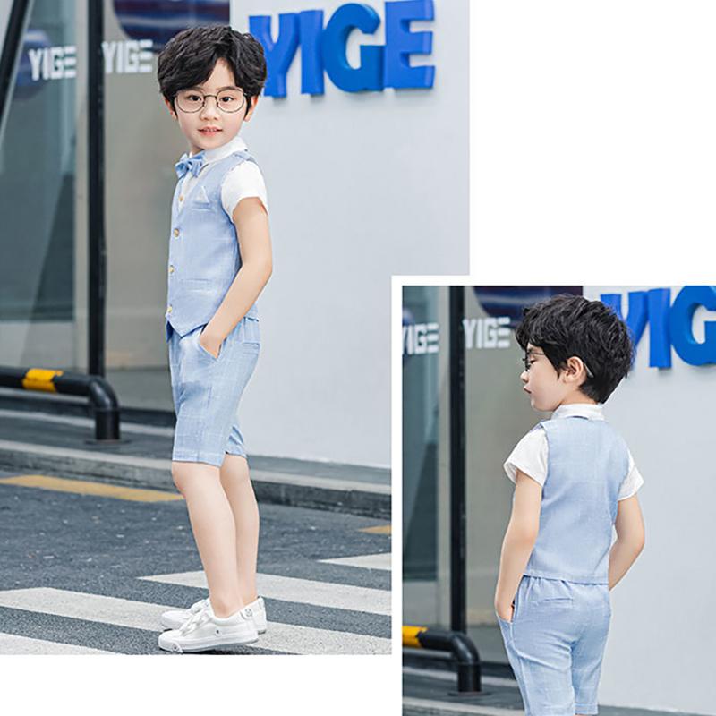 Children's Day Children's Suit Suit Flower Girl Dress Piano Performance Suit Vest Boy Little Host Boy Suit Summer